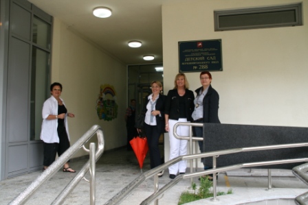 v. l.: L. Schiffler-Betz (Firma Dusyma), E. Gibraltaskaja (Institut für Technologie und Bildung Moskau), A. Zetterström (Klax Tyskland Norden Filial), A. Bostelmann