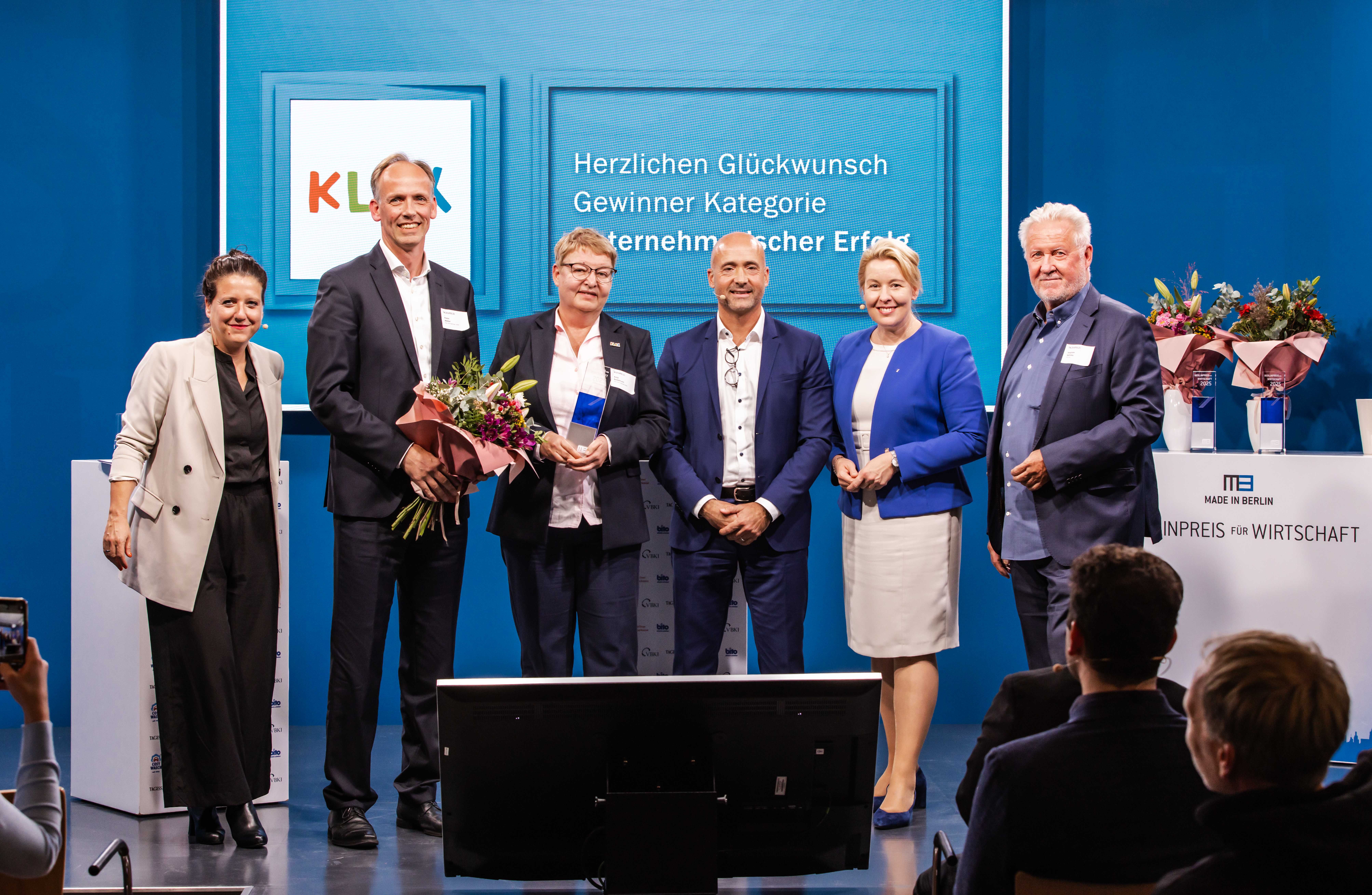 Antje Bostelmann nimmt Berlinpreis für Wirtschaft 2025 entgegen